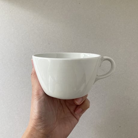 arabia white tea cup saucer B