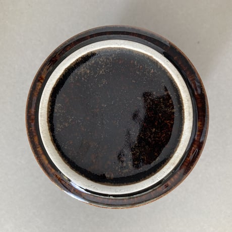 arabia jar pot with lid  brown