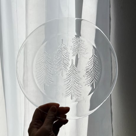 iittala kuusi  glass plate 1989