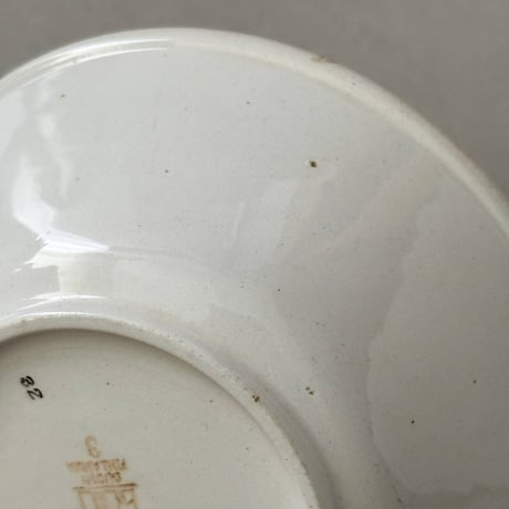 old arabia line bowl red