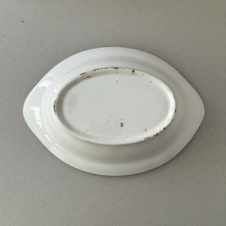 arabia axel oval bowl blue flower 24cm