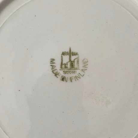 old arabia  plate  blue flower 23cm
