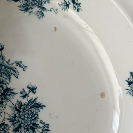 arabia axel oval bowl blue flower 24cm