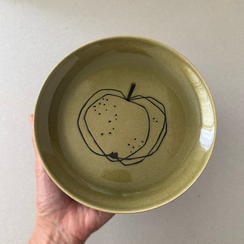 arabia fruits plate G.O.G. green 2 | retro number