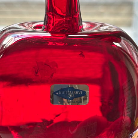 Nuutajarvi apple obje oiva toikka red