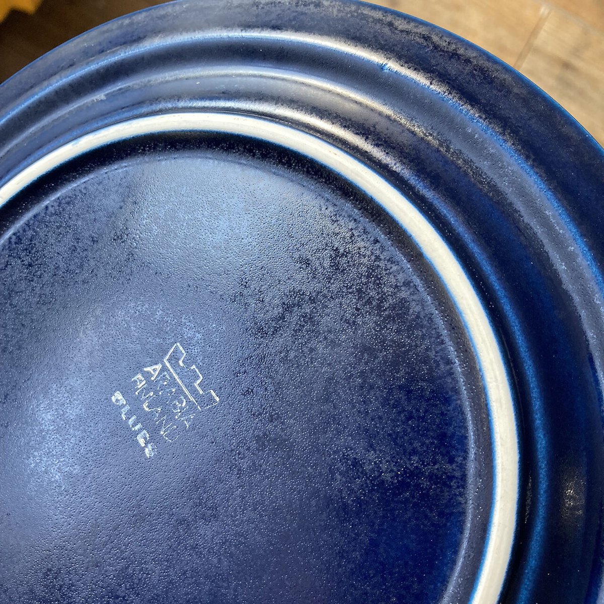 arabia blues plate navy 20cm | retro number
