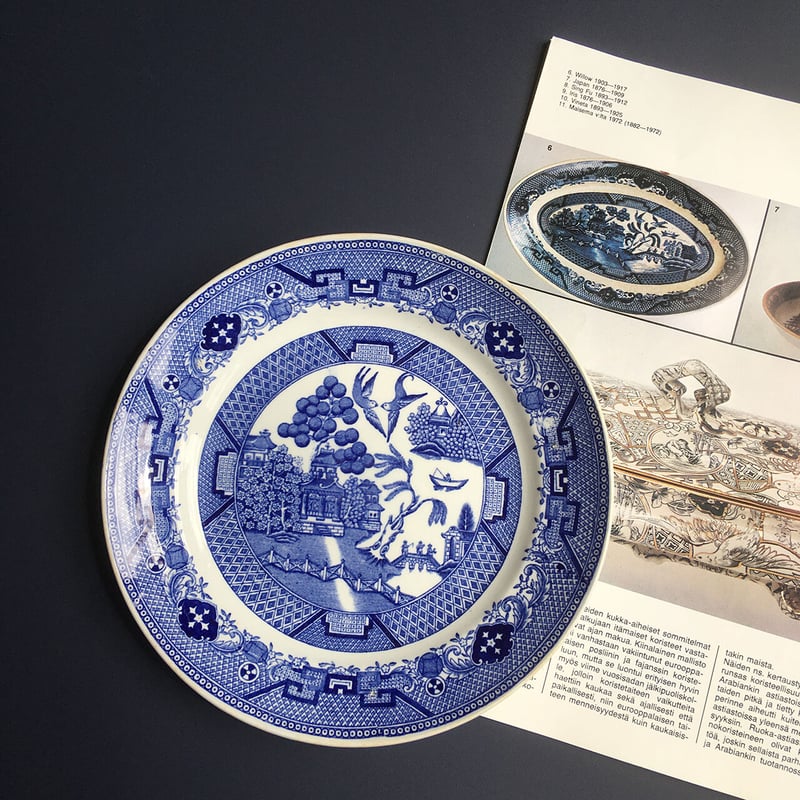 old arabia willow plate | retro number