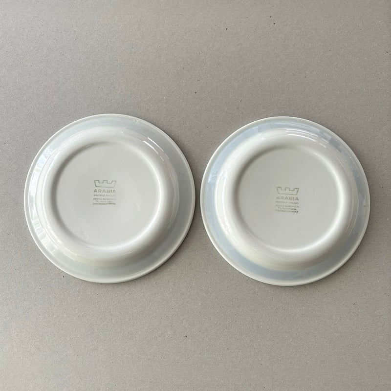 arabia blue line plate 17cm | retro number