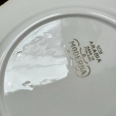 B品 arabia moderna plate 23.5cm 生成り