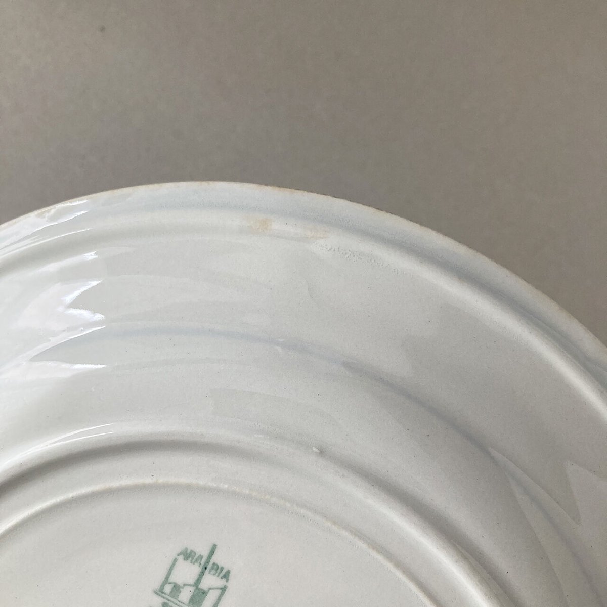 old arabia blue line plate 23cm wh/bl | retro