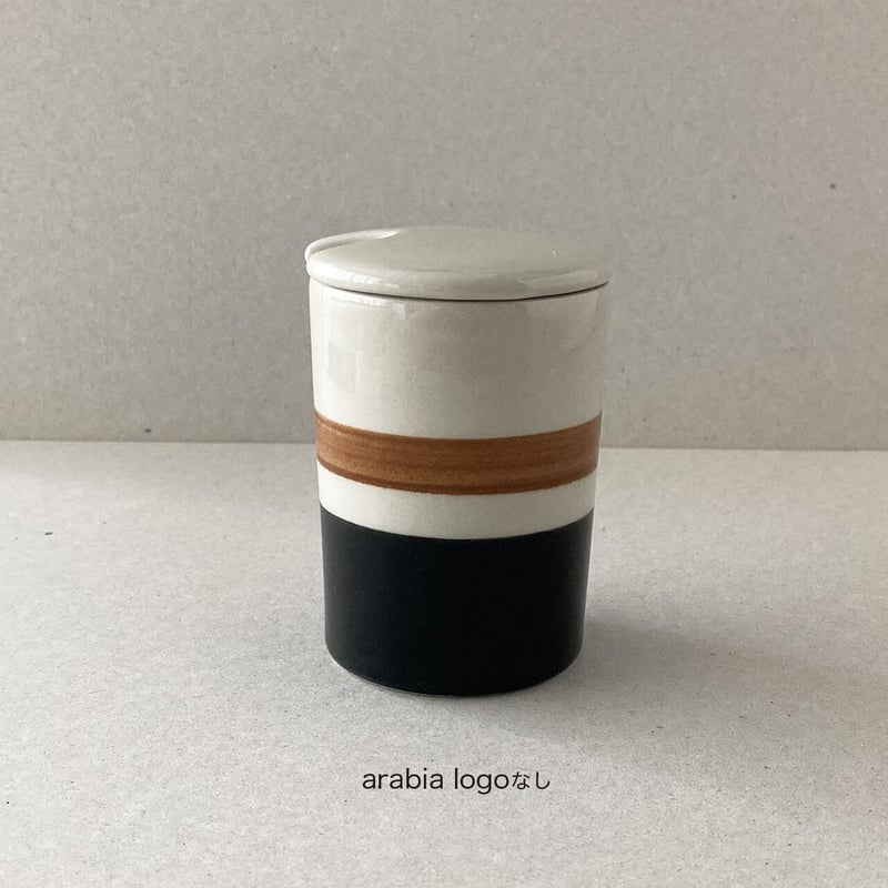 ARABIA - アラビア グンネル・サルメン ARABIA Gunnel Sallmen 29cmプレート ブラウン 北欧ヴィンテージ 1950-1960年代 (3) arabia spice pot Gunnel Sallmén | retro number
