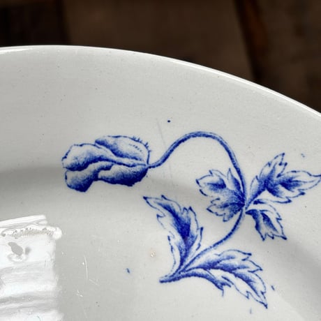 old arabia  plate  blue flower 23cm