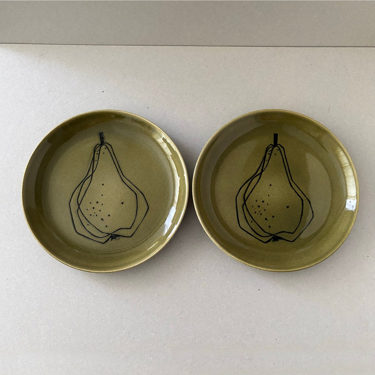 arabia fruits plate G.O.G. green pear | retro n