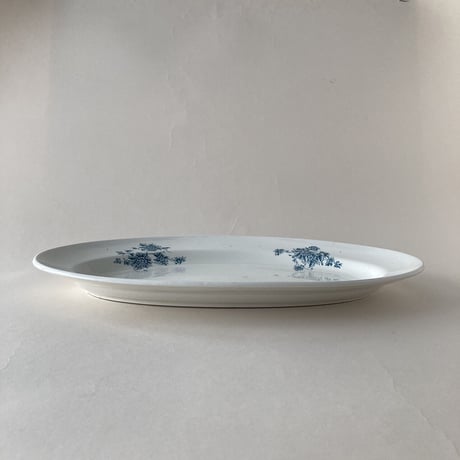 arabia  oval plate  blue flower 38cm