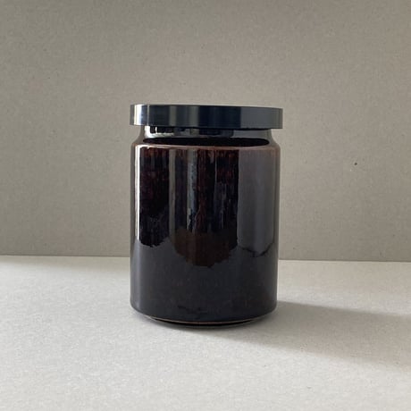 arabia jar pot with lid  brown