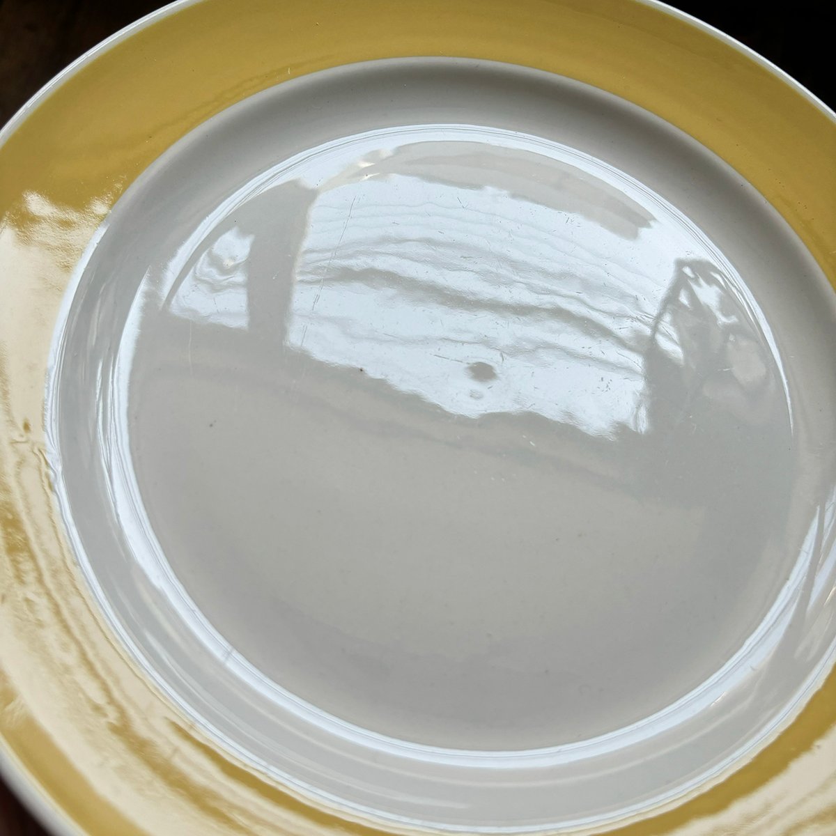 arabia Atria plate 24cm yellow line | retro number