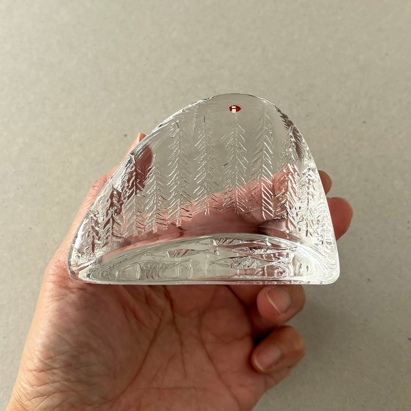 iittala AHTI glass obje / paper weight | retro