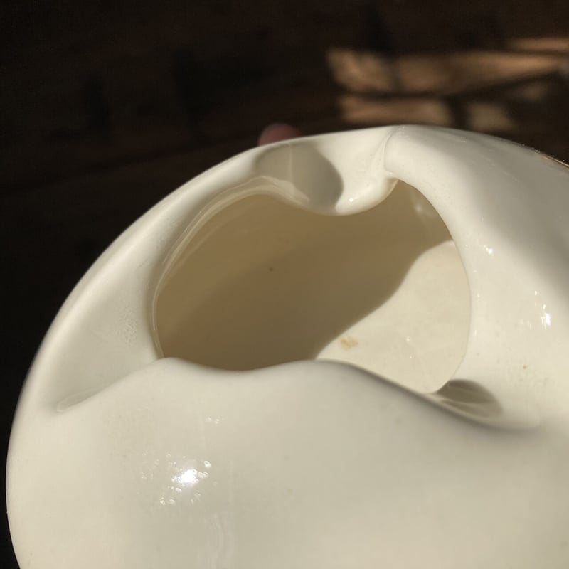 old arabia ashtray white | retro number