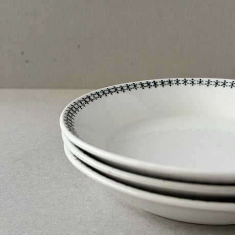 arabia emilia? plate black motif
