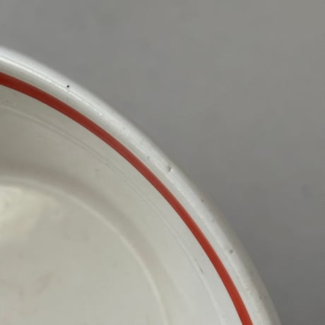 old arabia line bowl red