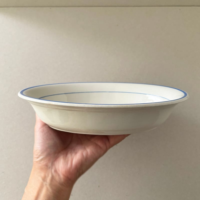 オールドアラビア　ARABIA 深皿 プレート　ブルーライン オールドアラビア ARABIA 深皿 プレート ブルーライン