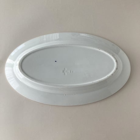 arabia  oval plate  blue flower 38cm