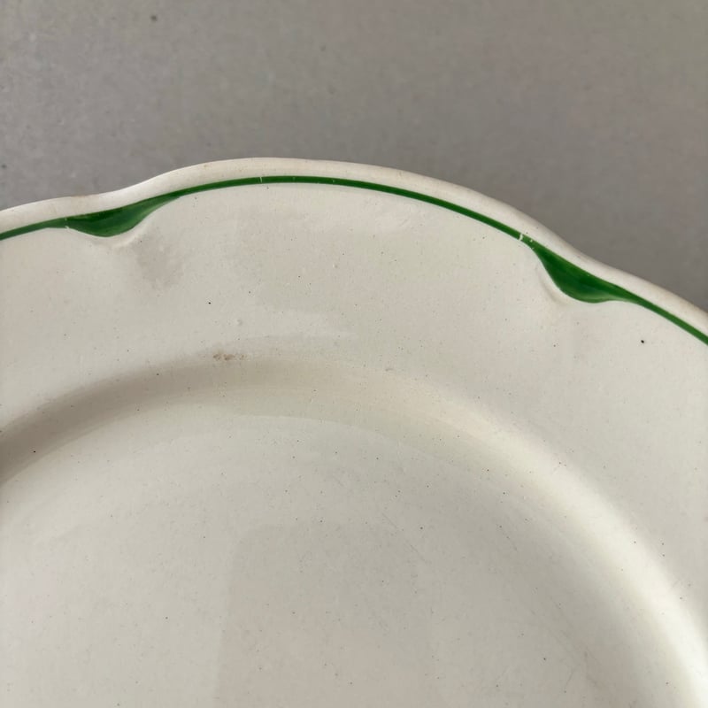 old arabia pekka plate 24cm green | retro number
