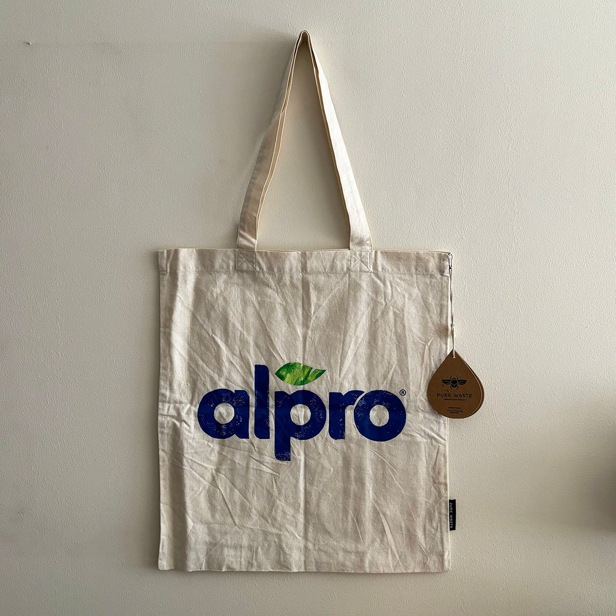 alpro logo bag pure waste | retro number