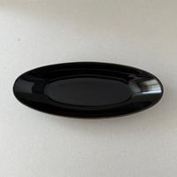 arabia black oval plate