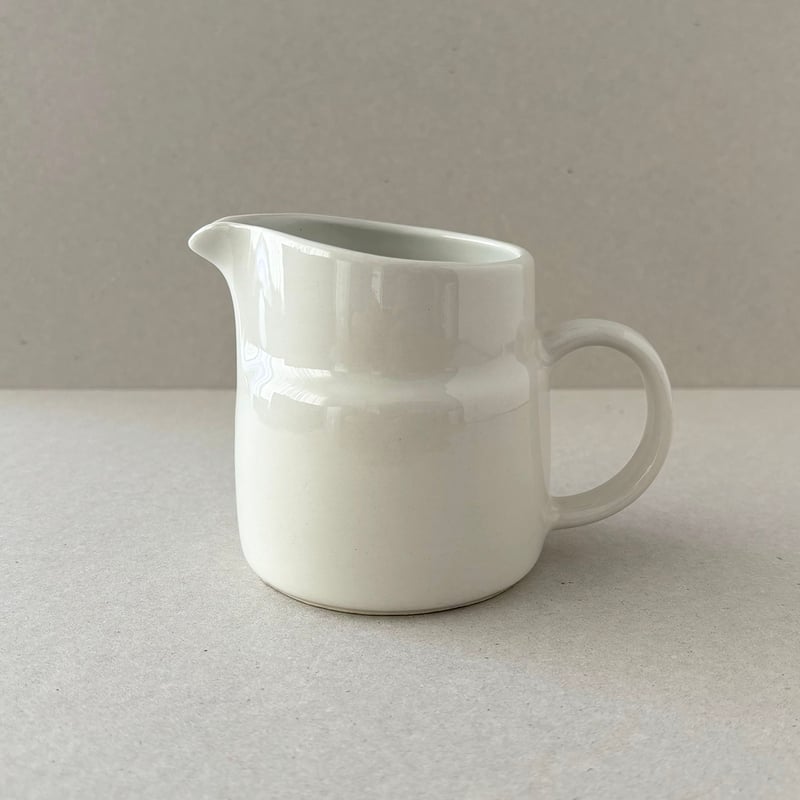 arabia pitcher HF model white | retro number