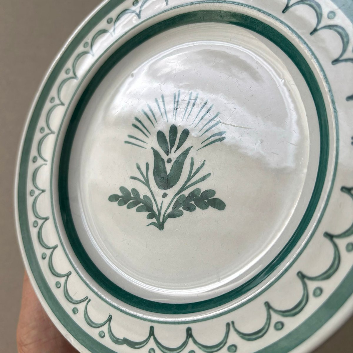 arabia Green Thistle plate 15cm | retro number