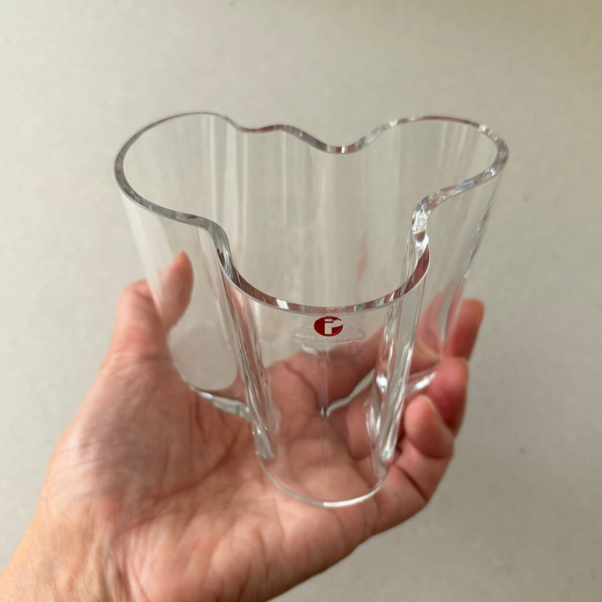 alvar aalto savoy vase clear 87mm | retro number