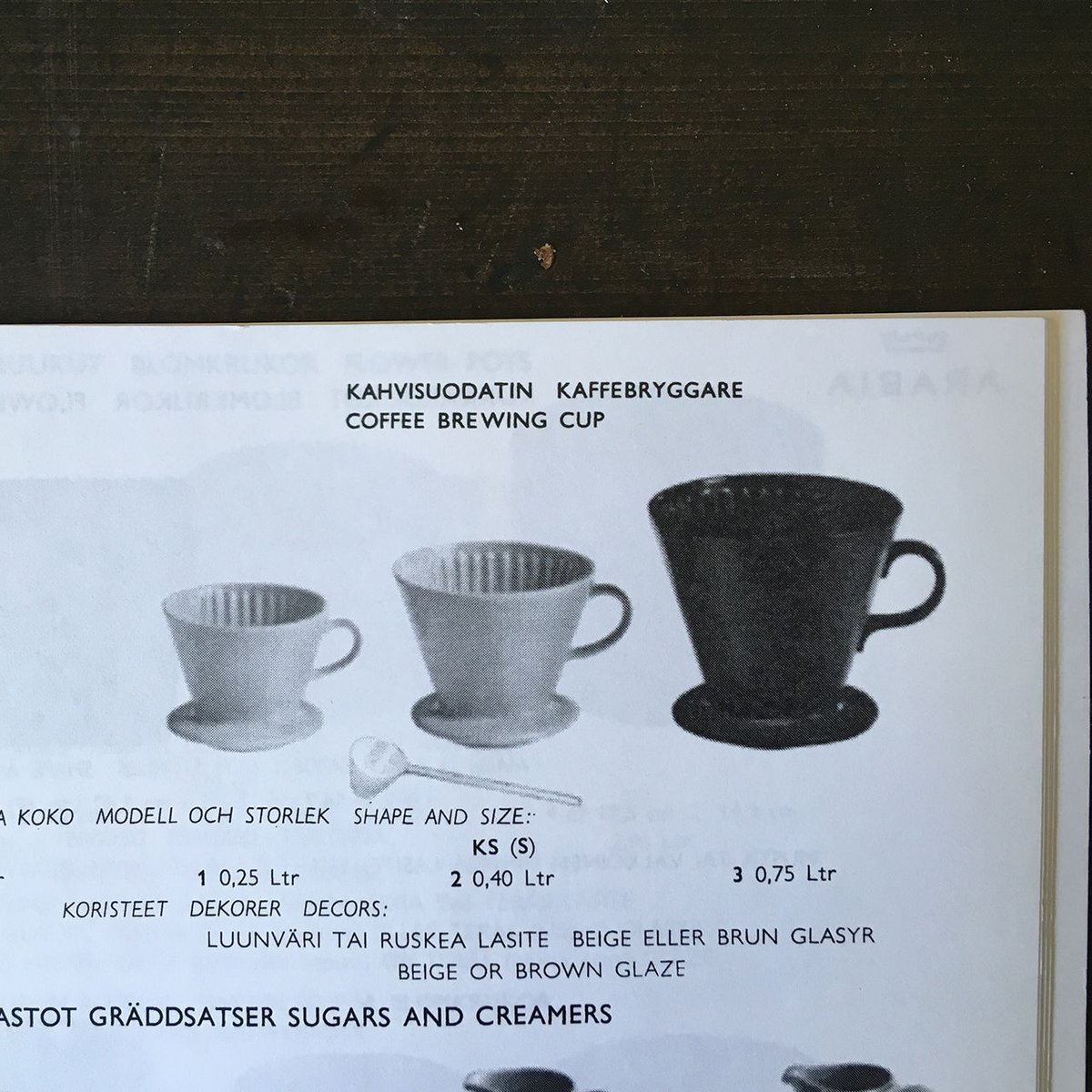 arabia coffee dripper 0.75L | retro number