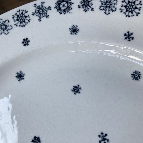 arabia snowflake plate