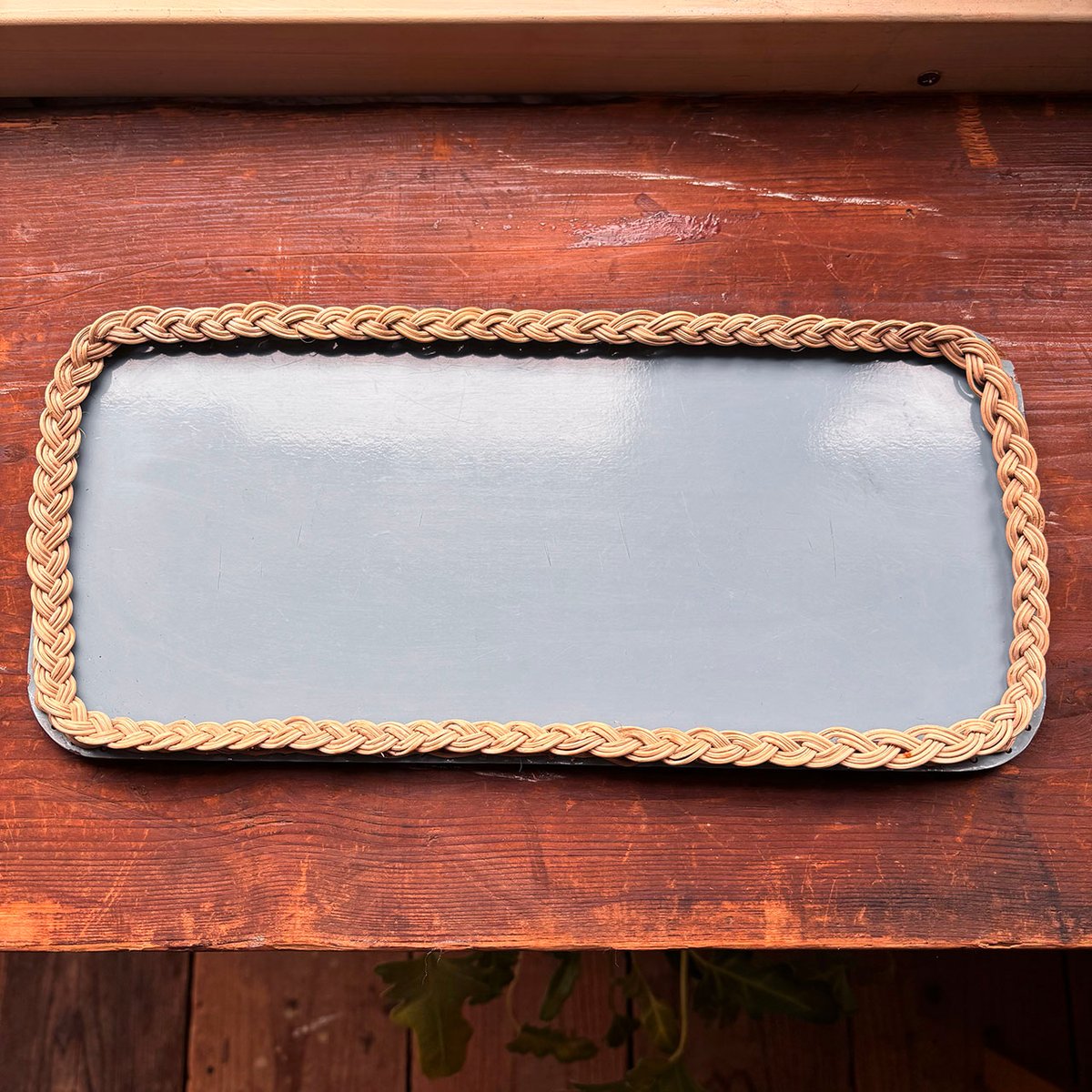 Finland 籐付きトレイ 細長 | retro number