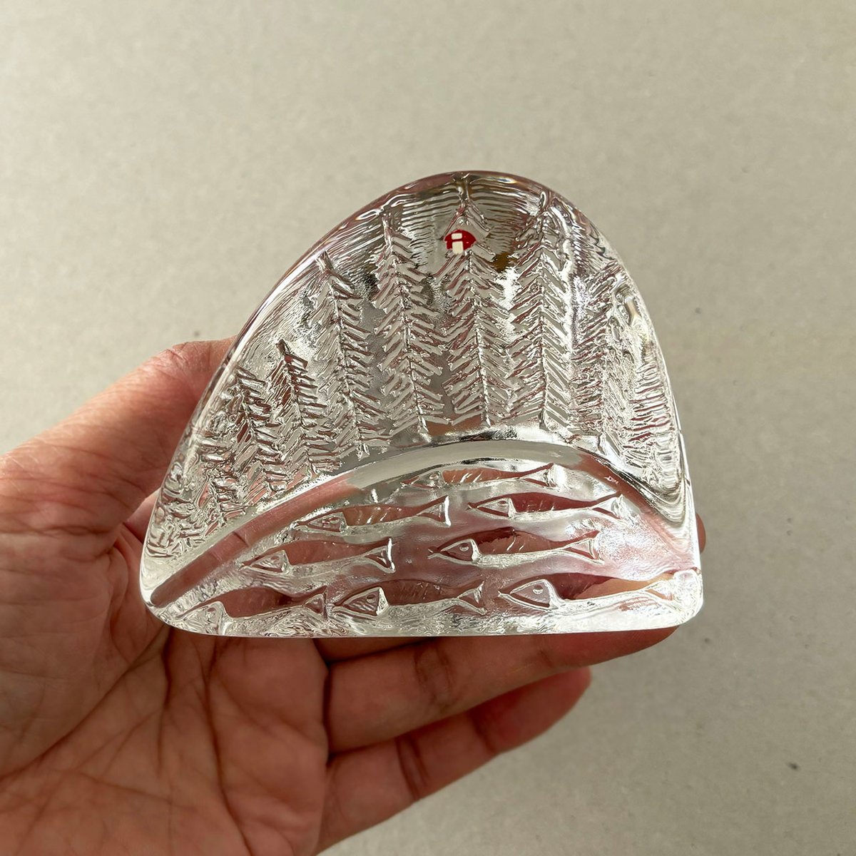 iittala AHTI glass obje / paper weight | retro