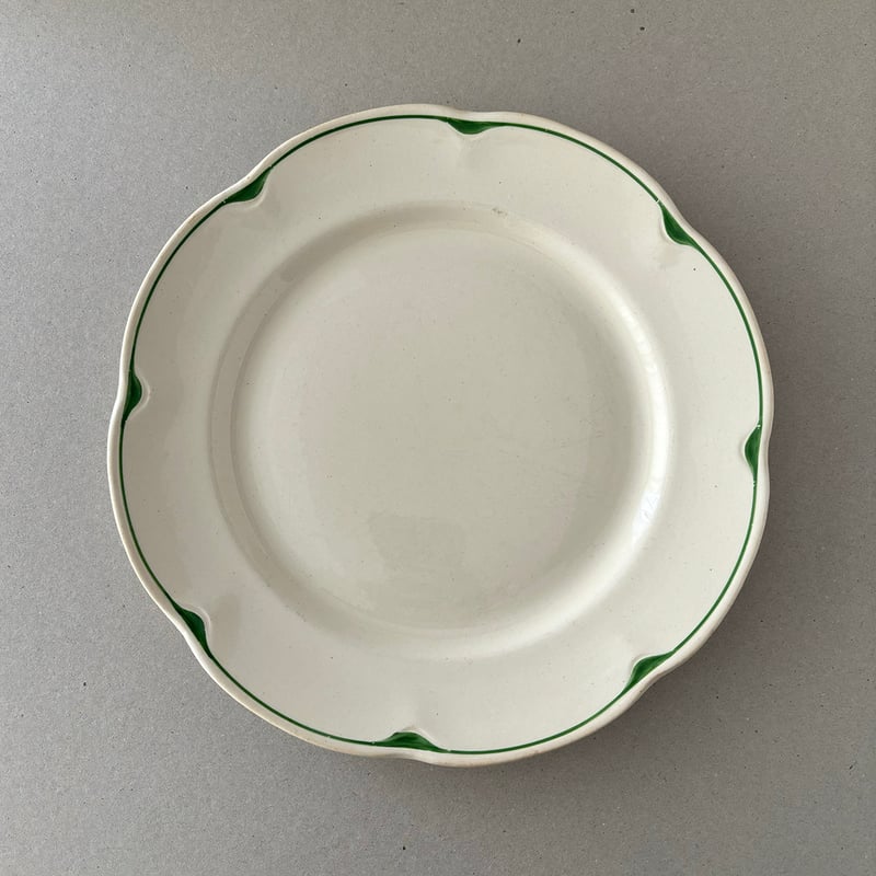 old arabia pekka plate 24cm green | retro number