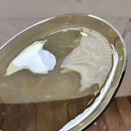 brown glass oval plate riihimaki?