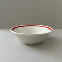 old arabia line bowl red