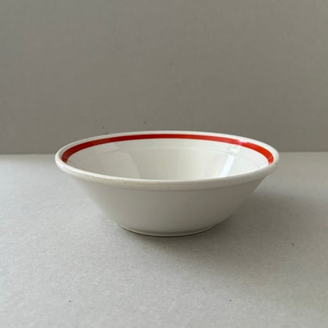 old arabia line bowl red