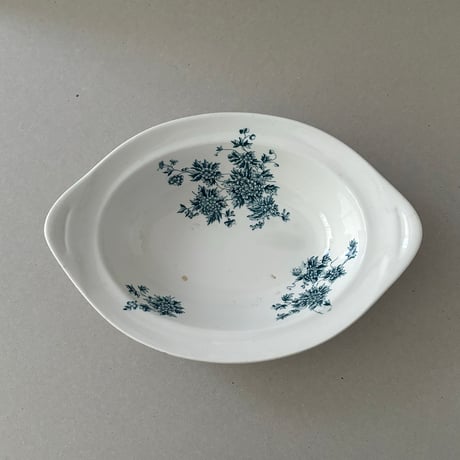 arabia axel oval bowl blue flower 24cm