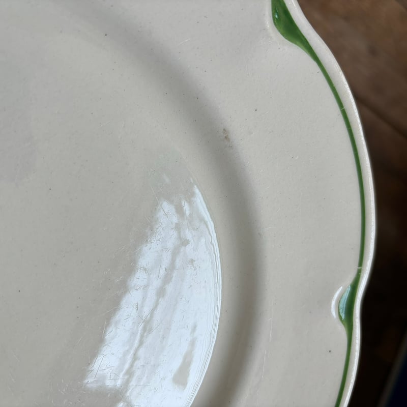 old arabia pekka plate 24cm green | retro number