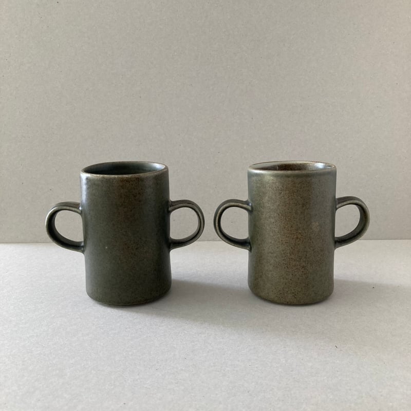 ARABIA 2個セット ARABIA》Teema ブラック 箱付きコーヒーカップ＆ソーサー2客セット