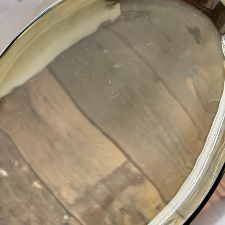 brown glass oval plate riihimaki?