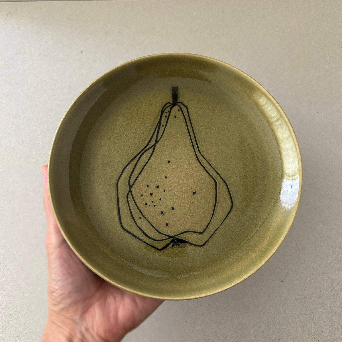 arabia fruits plate G.O.G. green pear | retro n