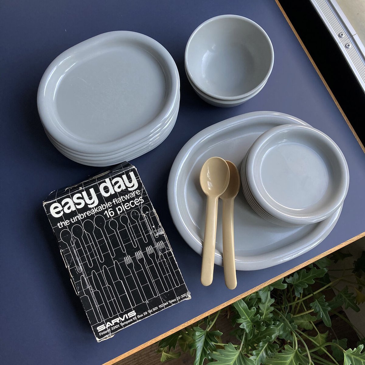 Finland SARVIS easy day mini plate gray | retro