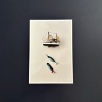 original postcard fish & ship
