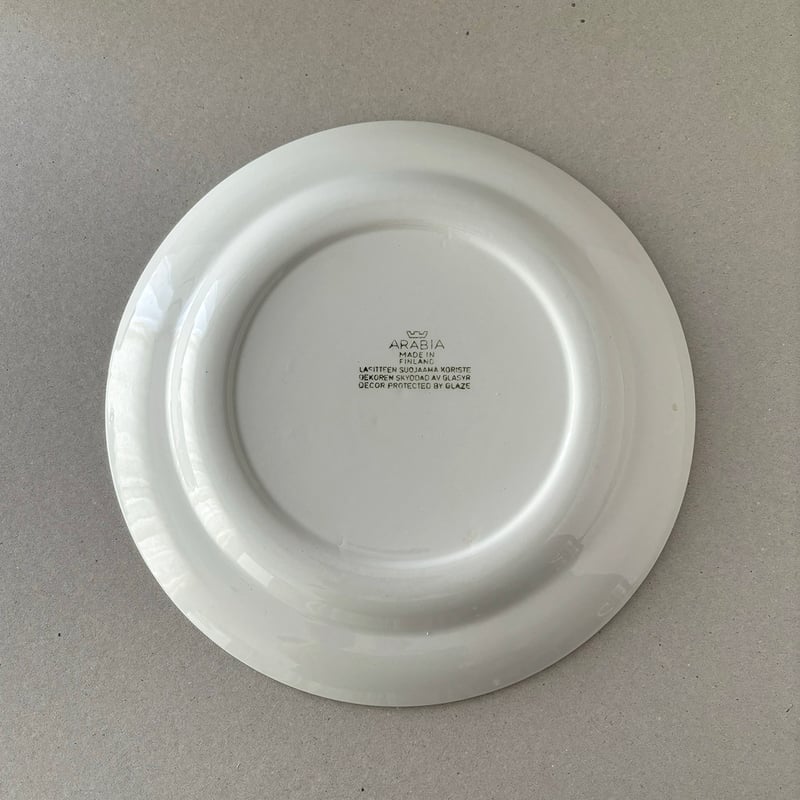 arabia Atria plate 24cm yellow line | retro number