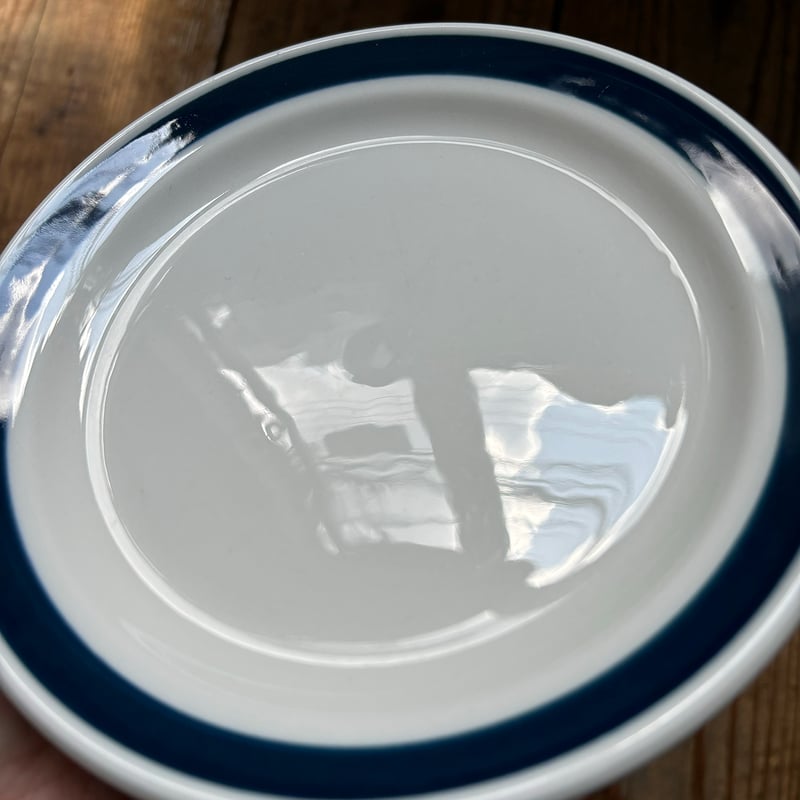 arabia blue line plate 17cm | retro number