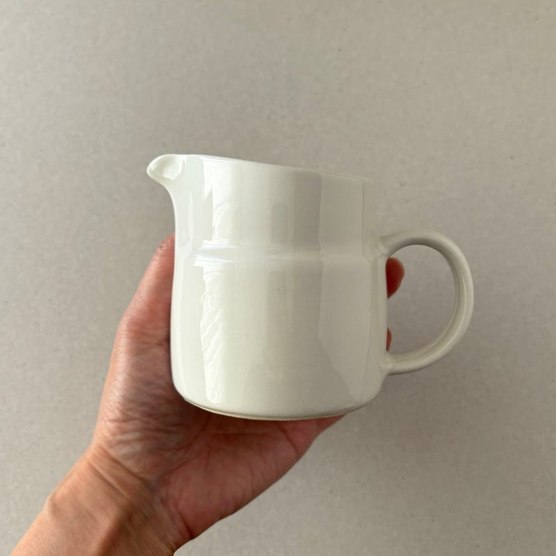 arabia pitcher HF model white | retro number